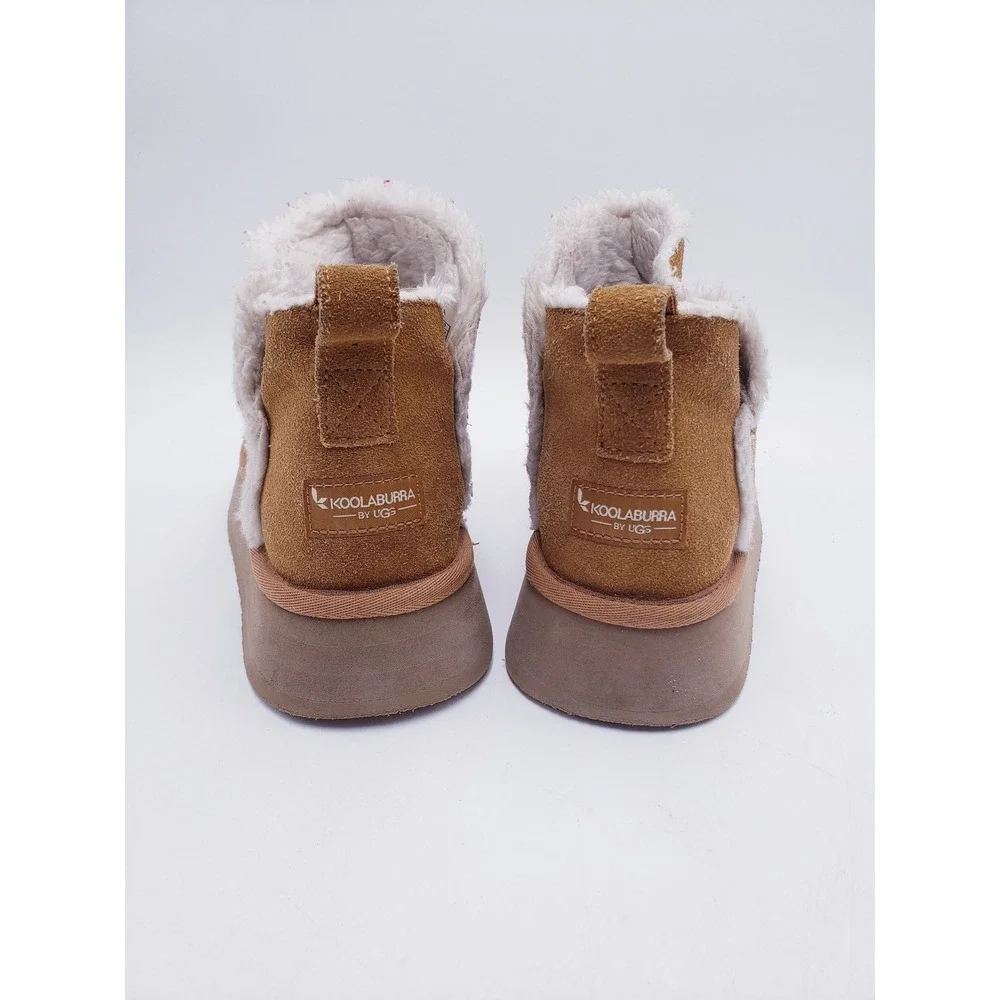 Koolaburra by UGG Koola Ultra Mini Platform Boot Chestnut Suede Shearling Size 8